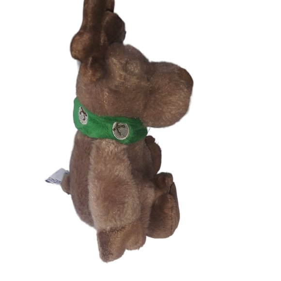 Bath & Body Works Reindeer Green Collar Stuffed Animal Holiday Moose Plush 2009 - Picture 4 of 8
